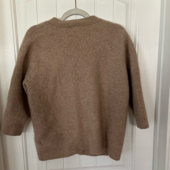 Quince oatmeal Women's cashmere fisherman sweater - Picture 6 of 9